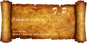 Takács Petra névjegykártya