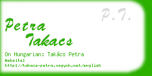 petra takacs business card